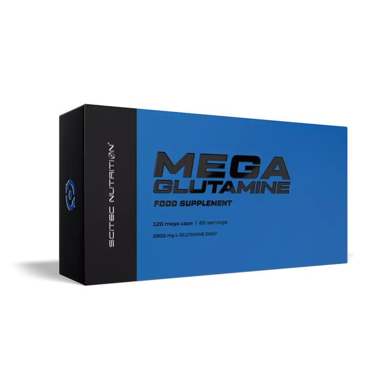 Scitec Mega Glutamine - maisto papildas glutaminas.Grynasis kiekis: 90 kaps. (45 porcijos)Maistinė vertė porcijoje (2 kapsulėse):L-glutaminas 2800mgSudedam