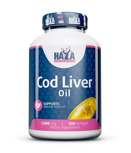 Haya Labs Cod Liver Oil (Menkių kepenų aliejus) - 100% menkių kepenų aliejus turi daug nepakeičiamų omega-3 riebalų rūgščių