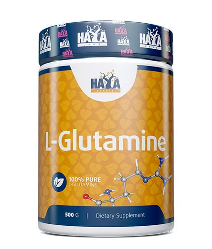 Haya Labs L-Glutamine - viena iš populiariausių vienetinių amino rūgščių naudojamų sporte.