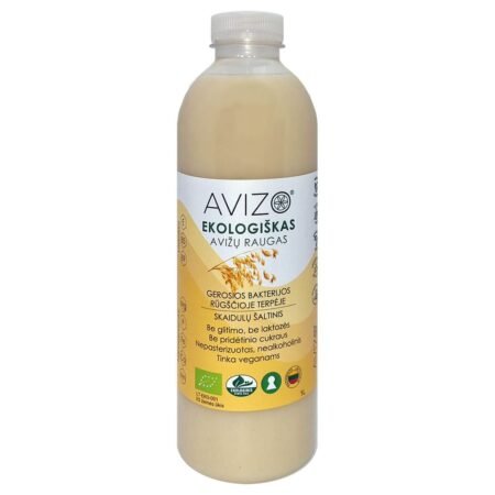 Ekologiškas avižų raugas.
