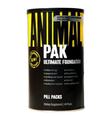 Universal Nutrition Animal Pak -  visame pasaulyje gerai žinomas vitaminų ir mineralų bei kitų medžiagų rinkinys