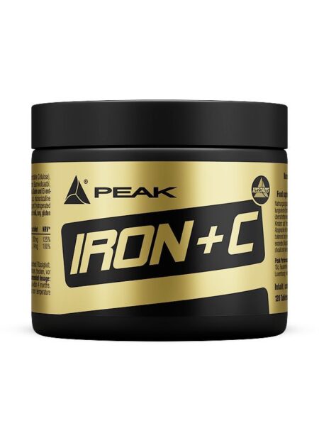 Peak Iron+C. Stiprus geležies ir vitamino C derinys užtikrina geriausią įmanomą įsisavinimą. Geležis yra skiriama labai biologiškai prieinama forma kaip geležies bisglicinatas. Vitaminas C gali dar labiau pagerinti geležies absorbciją.