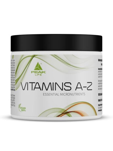 PEAK Vitamins A-Z -multivitaminų kompleksas sudarytas iš 28 gyvybiškai svarbių vitaminų ir mineralų.