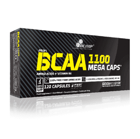 OLIMP BCAA MEGA CAPS 1100® - nepaprastai stipriai koncentruota kristalinių