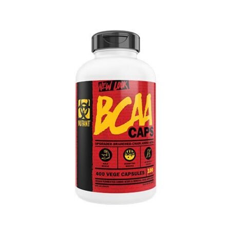 Mutant BCAA Caps tai 2:1:1 santykiu BCAA amino rūgščių kompleksas su 8 elektrolitų mišiniu.