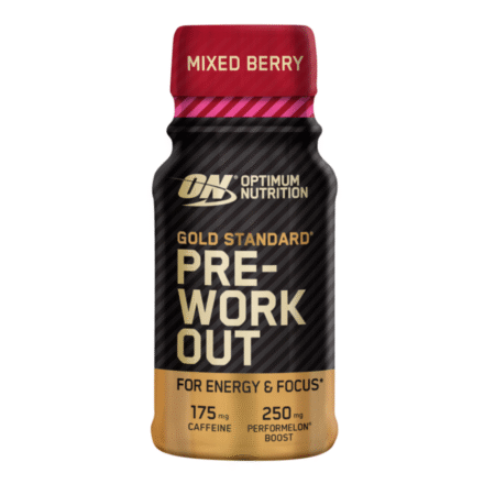 Optimum Nutrition Gold Standard Pre-Workout Shot. Prieštreniruotinis papildas su 175 mg kofeinu
