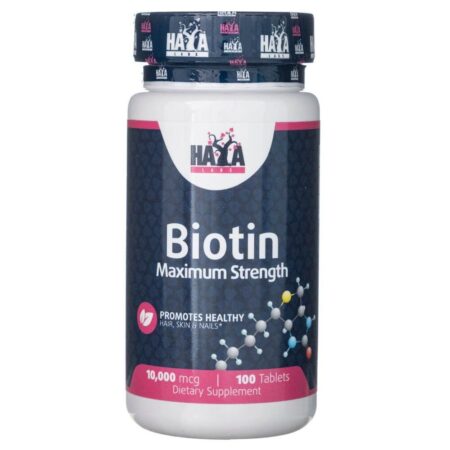 Haya Labs Biotin - biotinas priklauso vitamino B grupei.
