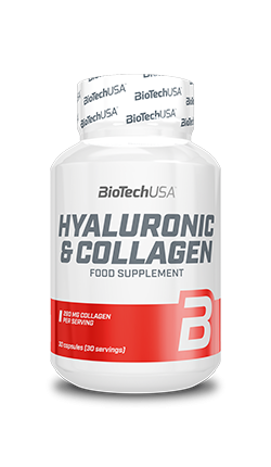 Biotach Hyaluronic and Collagen -  raukšles mažinančios ir odą stangrinančios kapsulės.