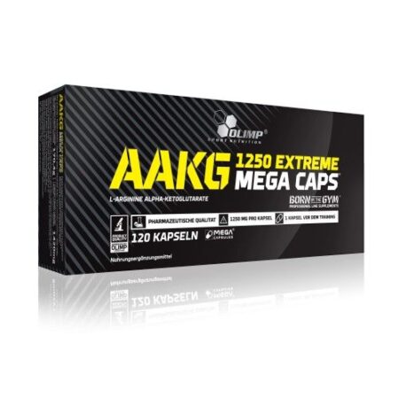 AAKG 1250 Extreme Mega Caps sudėtyje yra aukščiausios kokybės arginino alfa-ketoglutaratas (net 1250 mg vienoje kapsulėje).