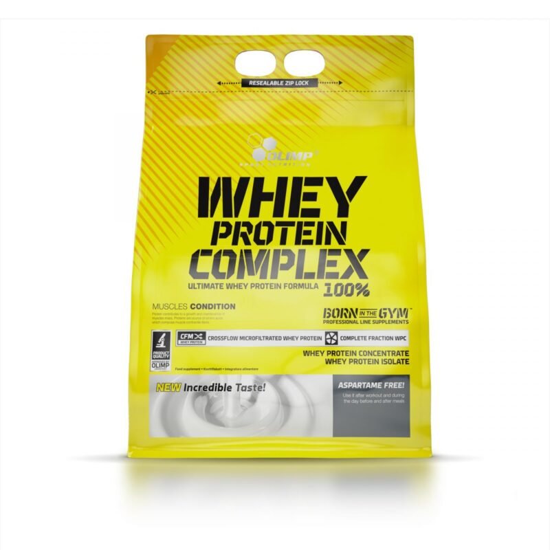 Olimp Whey Protein Complex 100% - aukštos biologinės vertės pieno išrūgų baltymai.