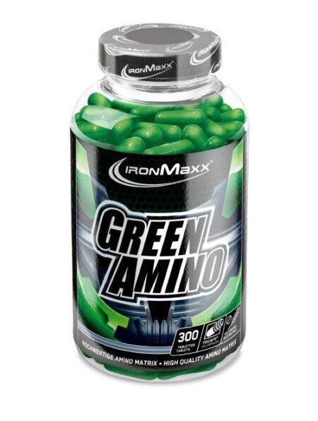 IronMaxx Green Amino - tiekia laisvąsias amino rūgštis ir idealų tiekimą prieš ir po treniruotės.