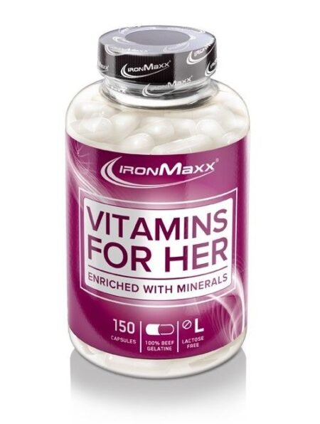 IronMaxx Vitamins For Her - tinkamų maistinių medžiagų tiekimas yra ypač svarbus visų amžiaus grupių moterims.