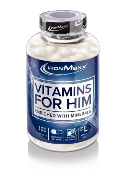 IronMaxx Vitamins For Him - įvairūs veiksniai vaidina svarbų vaidmenį palaikant gerą bendrą sveikatą
