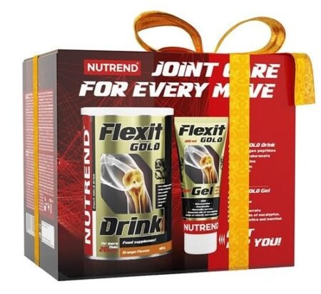 Rinkinyje rasite Flexit Gold Drink ir Flexit Gold Gel.Flexit Gold Gel - tai specialus aktyvių medžiagų receptas