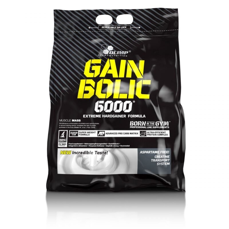 Olimp Gain Bolic 6000®  - kompleksas tinkamai parinktų angliavandenių (diferencijuotas pagal glikeminius reitingus) ir baltymų mišinys