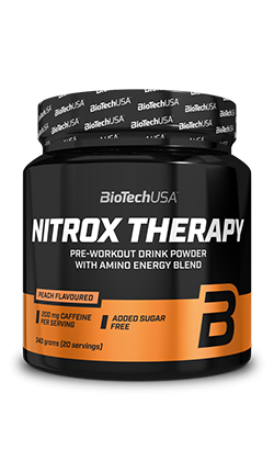NitroX Therapy – tai prieštreniruotinis maisto papildas iš Biotech USA laboratorijų.