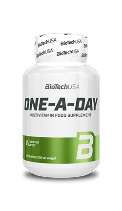 Biotech Usa One A Day vitaminų ir mikroelementų kompleksas padėsiantis užtikrinti svarbiausius jūsų organizmo poreikius dienos bėgyje.