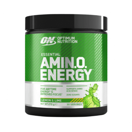 Optimum Nutrition Essential Amino Energy - apjungia optimaliausio santykio laisvosios formos amino rūgštis su natūraliu energetiku ir N.O (azoto skatintojas) ingredientais.