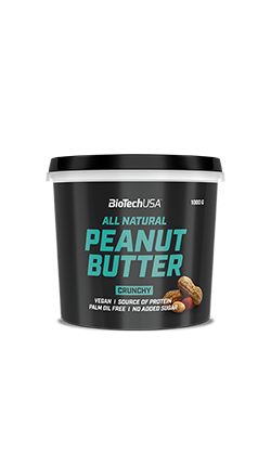 Biotech All Natural Peanut Butter - žemės riešutų kremas - baltymų ir skaidulų šaltinis! Puikus