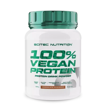 100% Vegan Protein sudėtyje yra penki skirtingi augalinės kilmės baltymų šaltiniai. Jame nėra cukraus ir glitimo