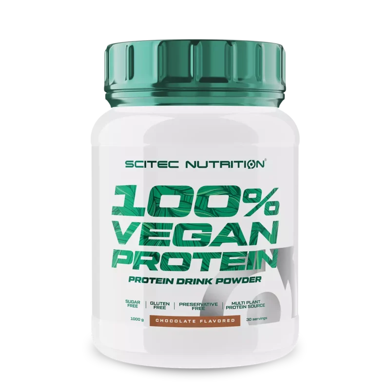 100% Vegan Protein sudėtyje yra penki skirtingi augalinės kilmės baltymų šaltiniai. Jame nėra cukraus ir glitimo