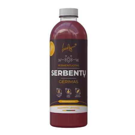 Fermentuotas serbentų gėrimas yra prisotintas gerosiomis bakterijomis