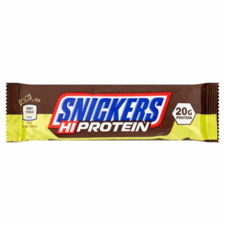 Snickers HI Protein Bar- baltyminis batonėlis su sumažintu cukraus kiekiu ir net 20g baltymų porcijoje.