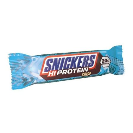 Snickers HI Protein Bar- baltyminis batonėlis su sumažintu cukraus kiekiu ir net 20g baltymų porcijoje.