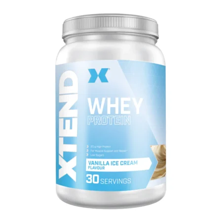 XTEND® Whey Protein skanioje porcijoje yra 20 gramų baltymų