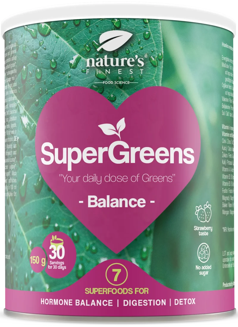 „Nature's Finest“ ekologiškas supermaisto mišinys hormonų balansui. Tai skanus ir lengvas būdas papildyti organizmą naudingosiosmis maisto medžiagomis ir padėti jam atrasti balansą įtemptoje kasdienybėje.
