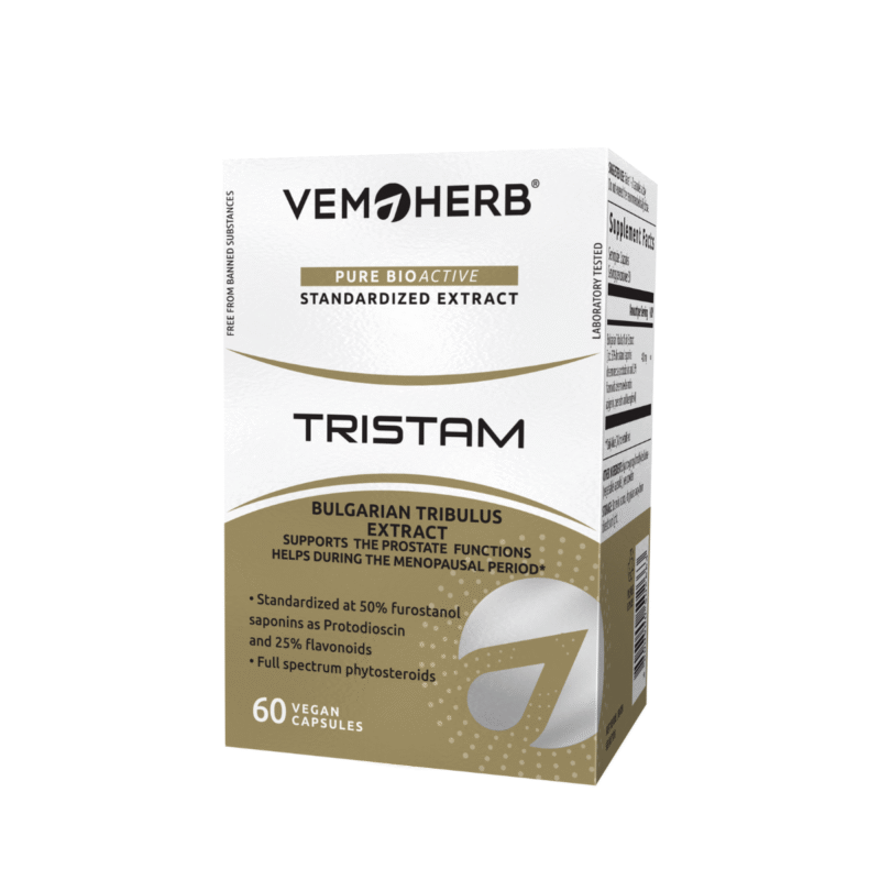 „VemoHerb® Tristam“ palaiko sveiką prostatos ir kitų endokrininių liaukų funkciją bei palaiko normalią sveiką nuotaiką menopauzės laikotarpiu.