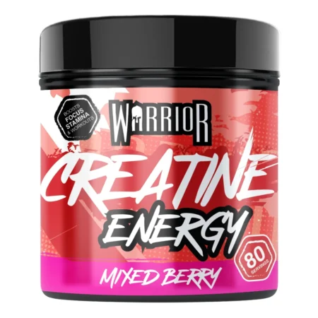 Sumuškite asmeninius rekordus ir pakelkite savo treniruotes į aukštesnį lygį su „Warrior Creatine Plus Energy“ – grynu kreatino monohidratu ir natūraliu energijos kompleksu