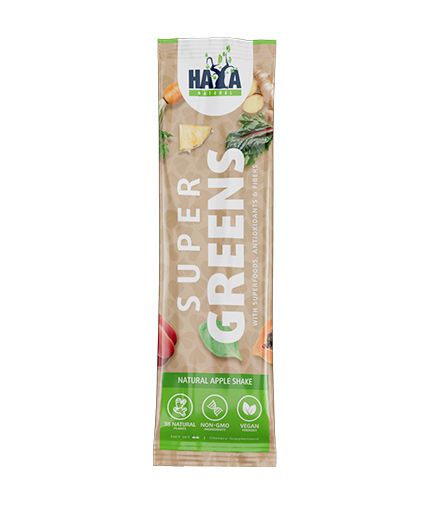 Haya Labs Super Greens yra miltelių pavidalo maisto produktas