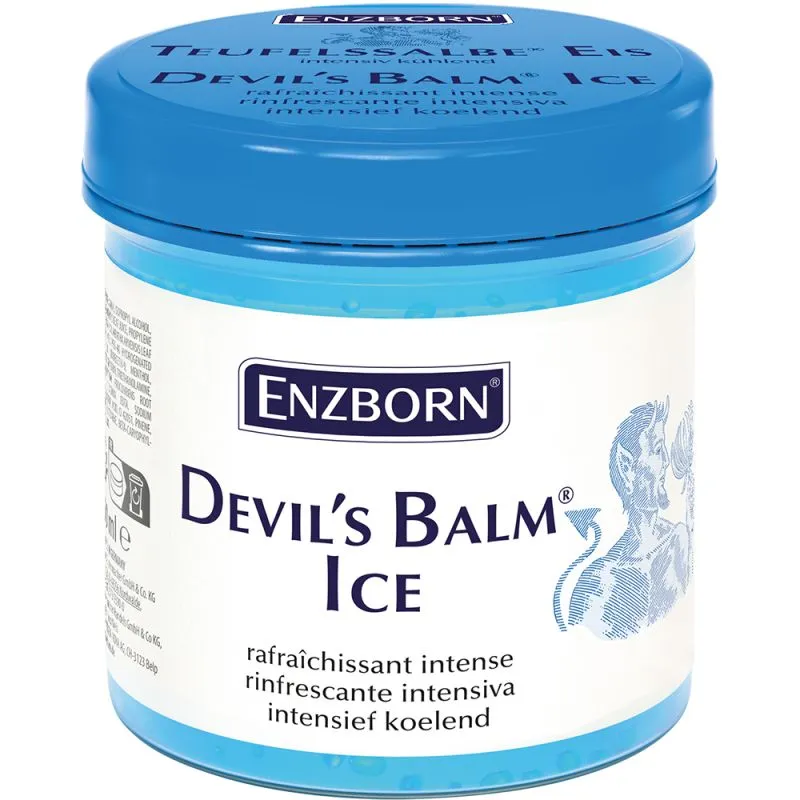 ENZBORN Devil’s Balm Ice yra intensyviai vėsinantis priežiūros gelis su gulsčiojo inkaruočio šaknų ektraktu ir mėtų aliejumi. Intensyvus ir ilgalaikis šalčio pojūtis pagrįstas specialia kompozicija su mentoliu ir mėtų aliejumi. Naudojant kartu su aplikaci