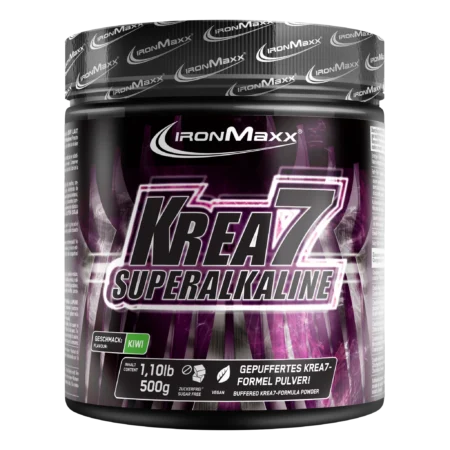 „Krea7 Superalkaline“ – tai 7 komponentų kreatino formulė su vaisių ir gaivinančiu skoniu – maksimaliam našumui ir tikram malonumui vartojant kasdien. Idealiai