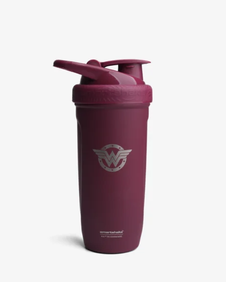 Palaikykite hidrataciją stilingai su šiuo oficialiai licencijuotu „WonderWoman Symbol Shaker“ su metaline apdaila.