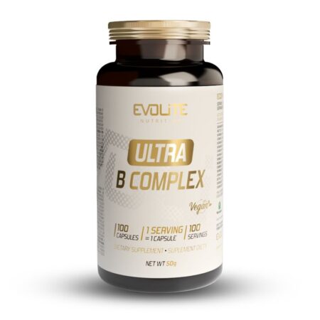 „Evolite Nutrition Ultra B-Complex“ – visavertis B grupės vitaminų mišinys maksimaliam kūno palaikymui. Gali padėti palaikyti energijos apykaitą